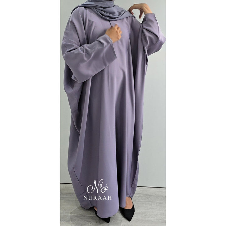 PLAIN BUTTERFLY ABAYA LILAC - NURAAH