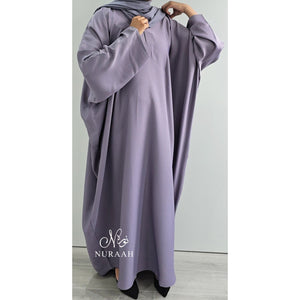 PLAIN BUTTERFLY ABAYA LILAC - NURAAH