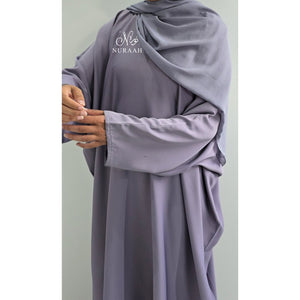 PLAIN BUTTERFLY ABAYA LILAC - NURAAH