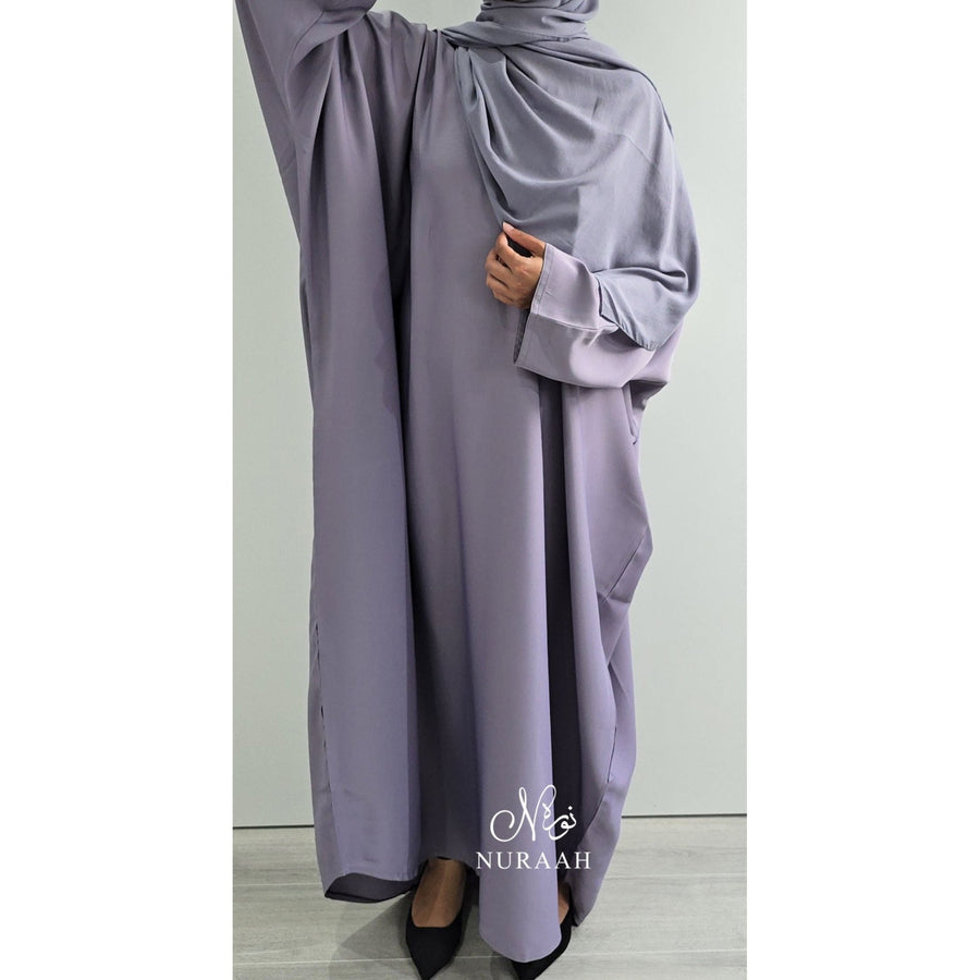 PLAIN BUTTERFLY ABAYA LILAC - NURAAH