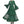 LAYERED RUFFLE HEM DRESS BOTTLE GREEN - NURAAH