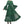 LAYERED RUFFLE HEM DRESS BOTTLE GREEN - NURAAH